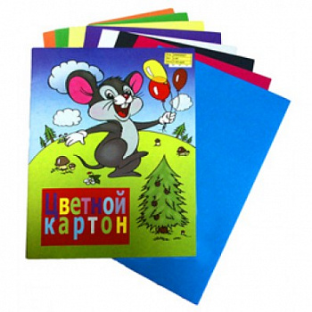 Картон цветной 8 цв (10 листов)